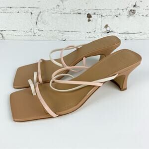 Marc Fisher Calida Square Toe Strappy Mini Heels 9.5